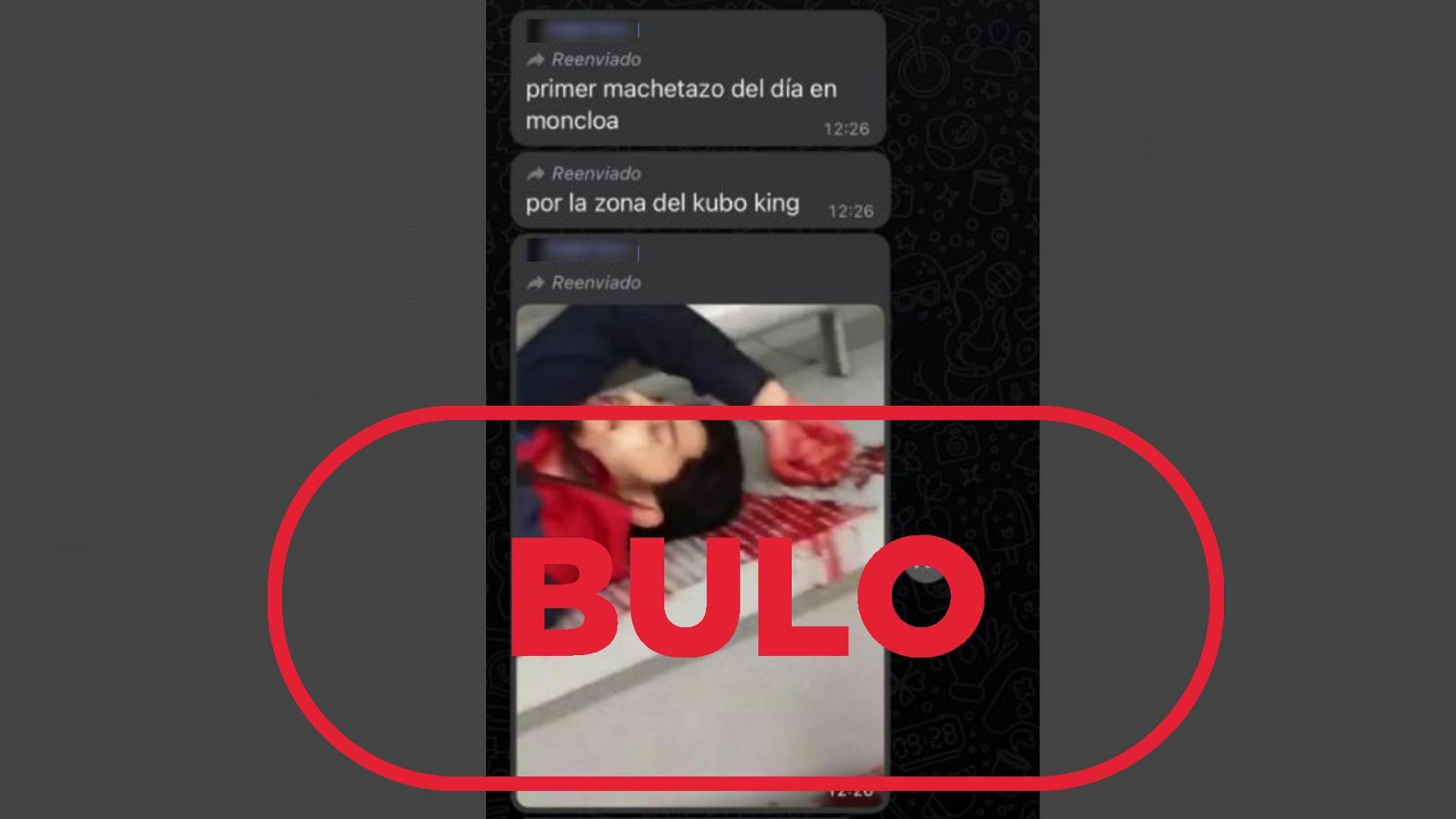 Mensaje que alerta sobre un "machetazo" en Madrid con el sello: bulo