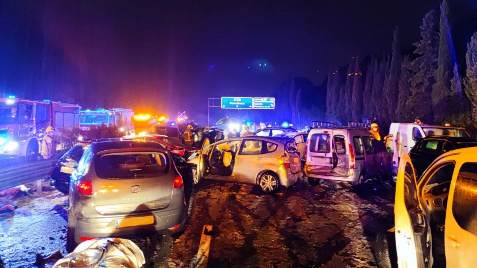 Un choque en cadena deja 29 heridos en Calella