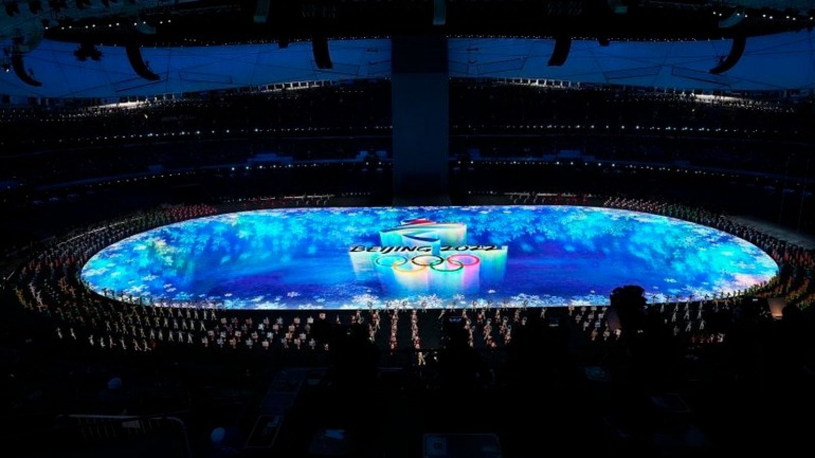 Imagen de la gala inaugural de Pekin 2022