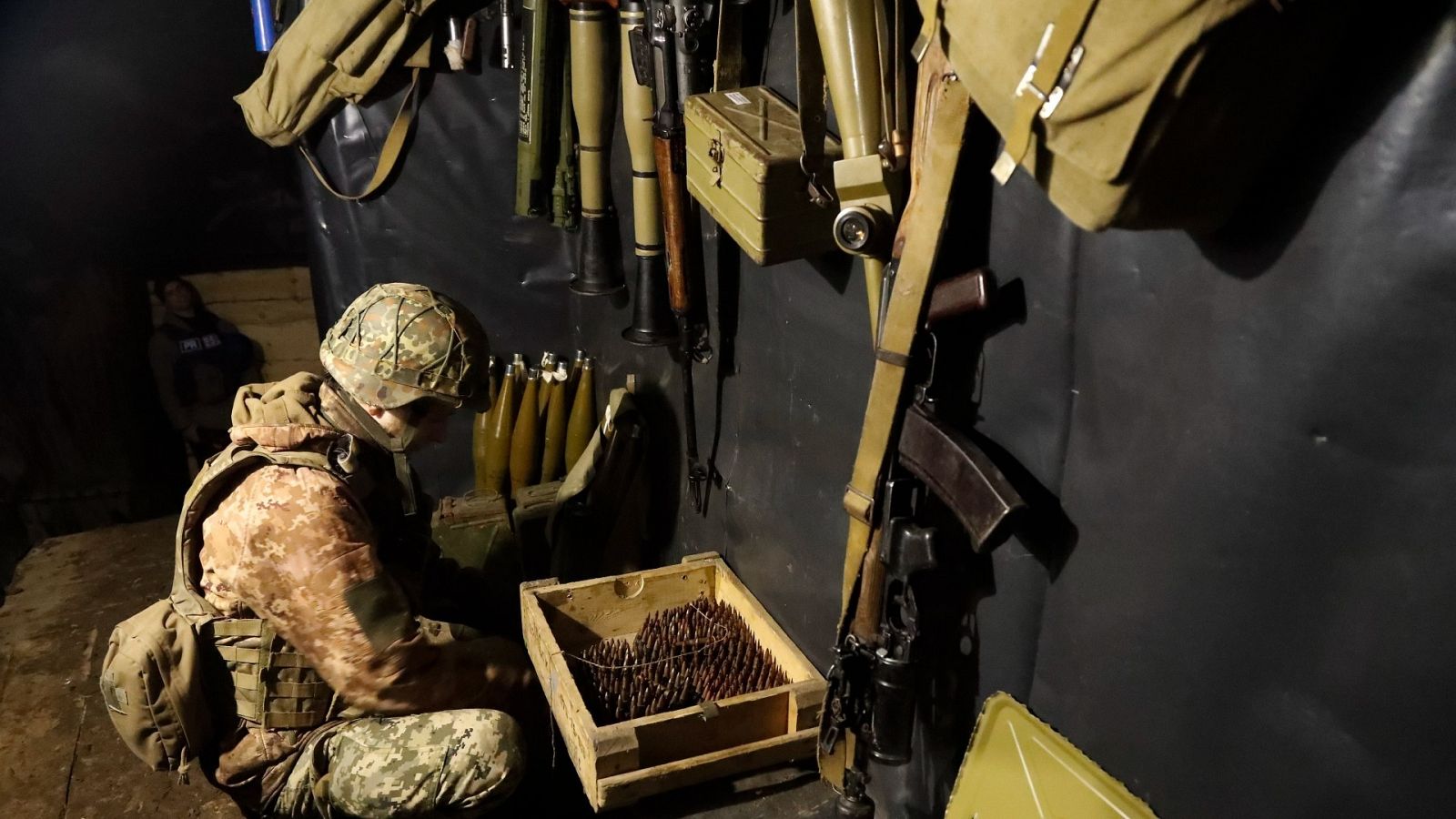 Imagen de un soldado ucraniano en el Donbás