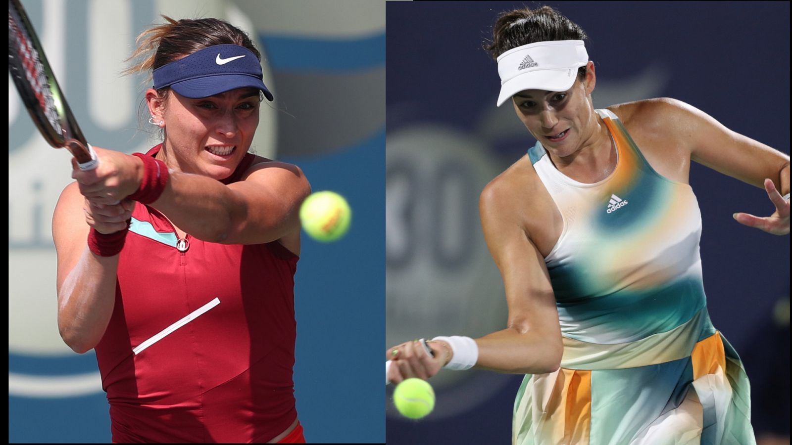 Paula Badosa y Garbiñe Muguruza, las tenistas españolas del momento.