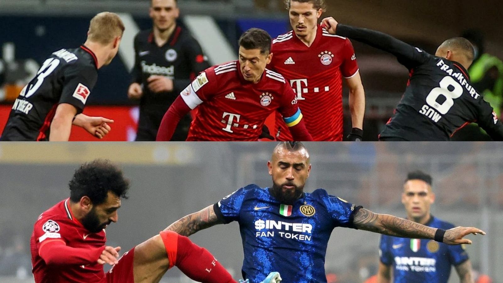 Imágenes de los encuentros Salzsburgo-Bayern e Inter-Liverpool de octavos de Champions.