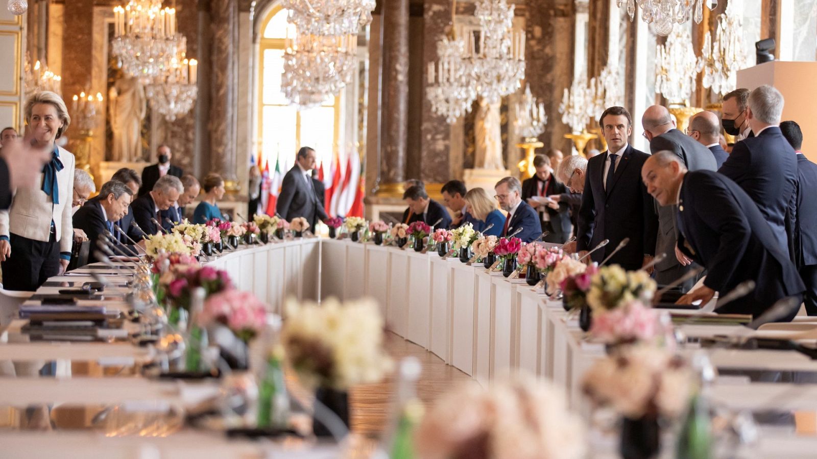 Los líderes de la Unión Europea en una cumbre informal en Versalles