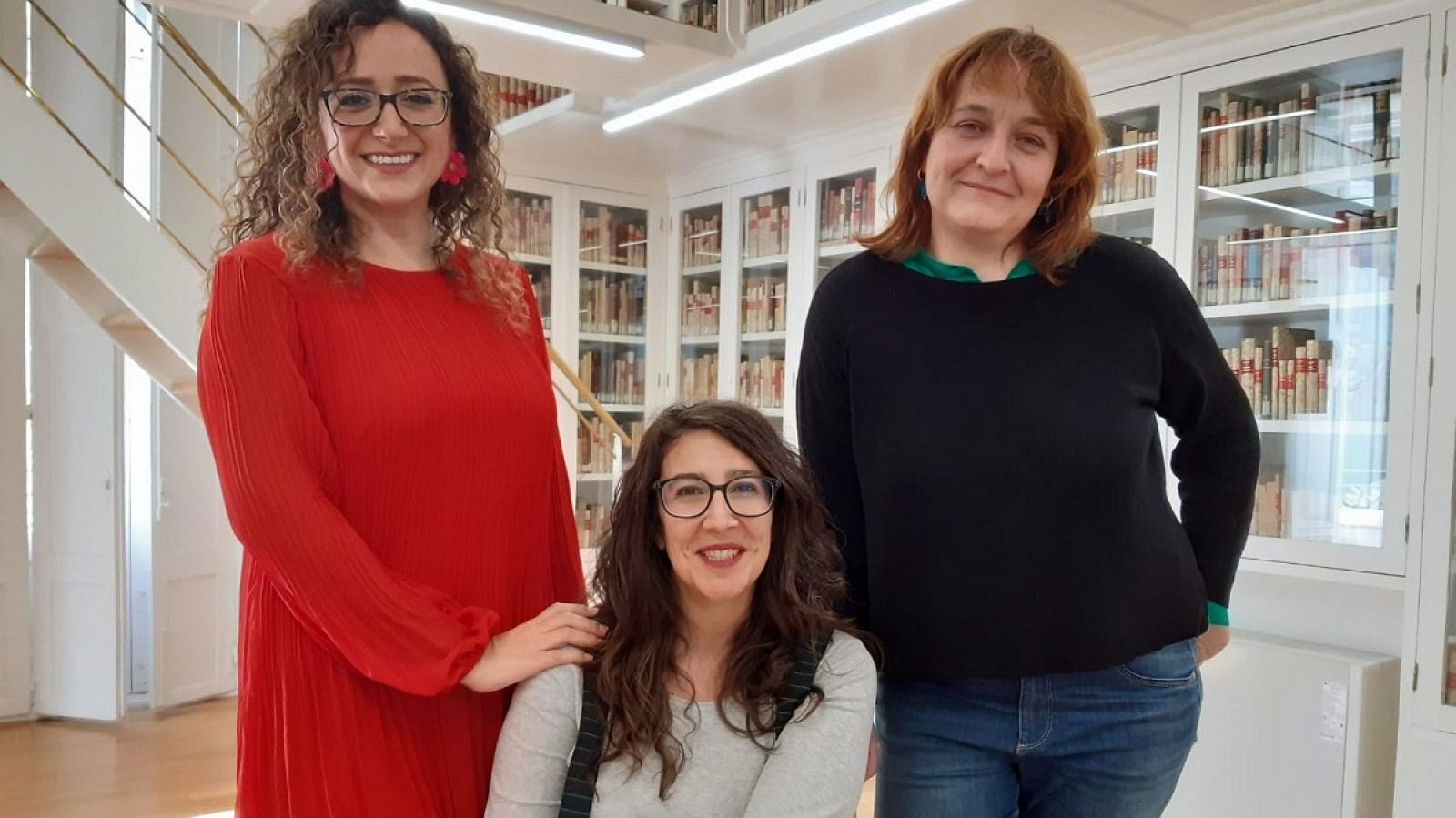 Christina Linares (Editorial Renacimiento), Sara López (Herstóricas) y la cineasta Tània Ballò Colell