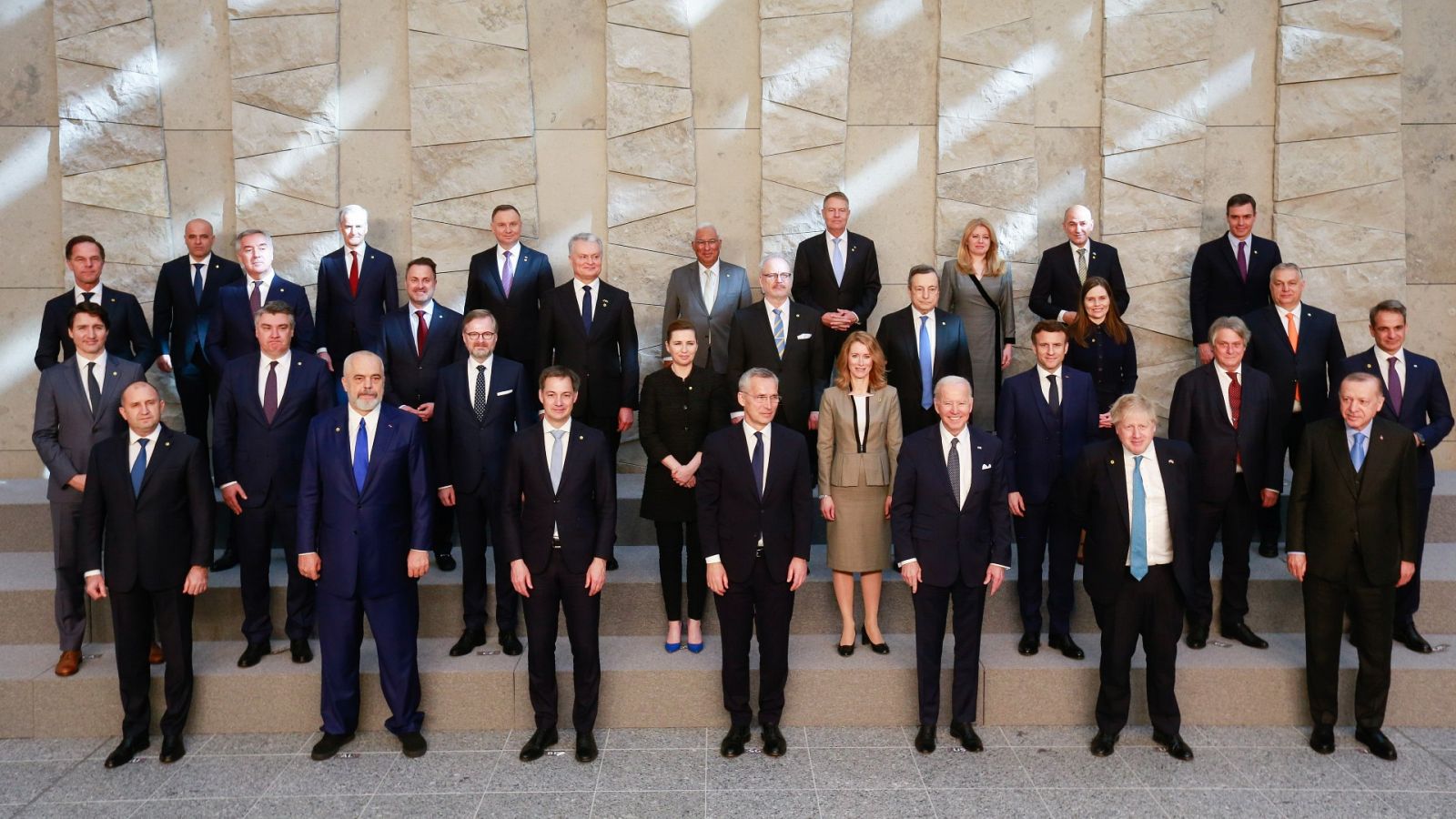 Cumbre extraordinaria de la OTAN para discutir la invasión rusa de Ucrania en la sede de la Alianza en Bruselas