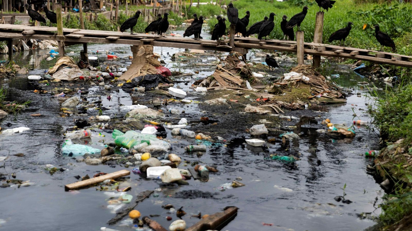 Imagen de residuos en una ciudad de Perú