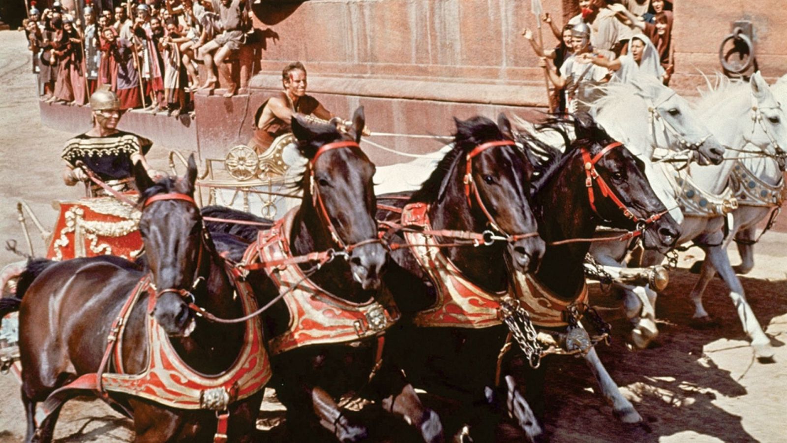 La carrera de caballos de 'Ben Hur', así se rodó la escena más famosa del  cine