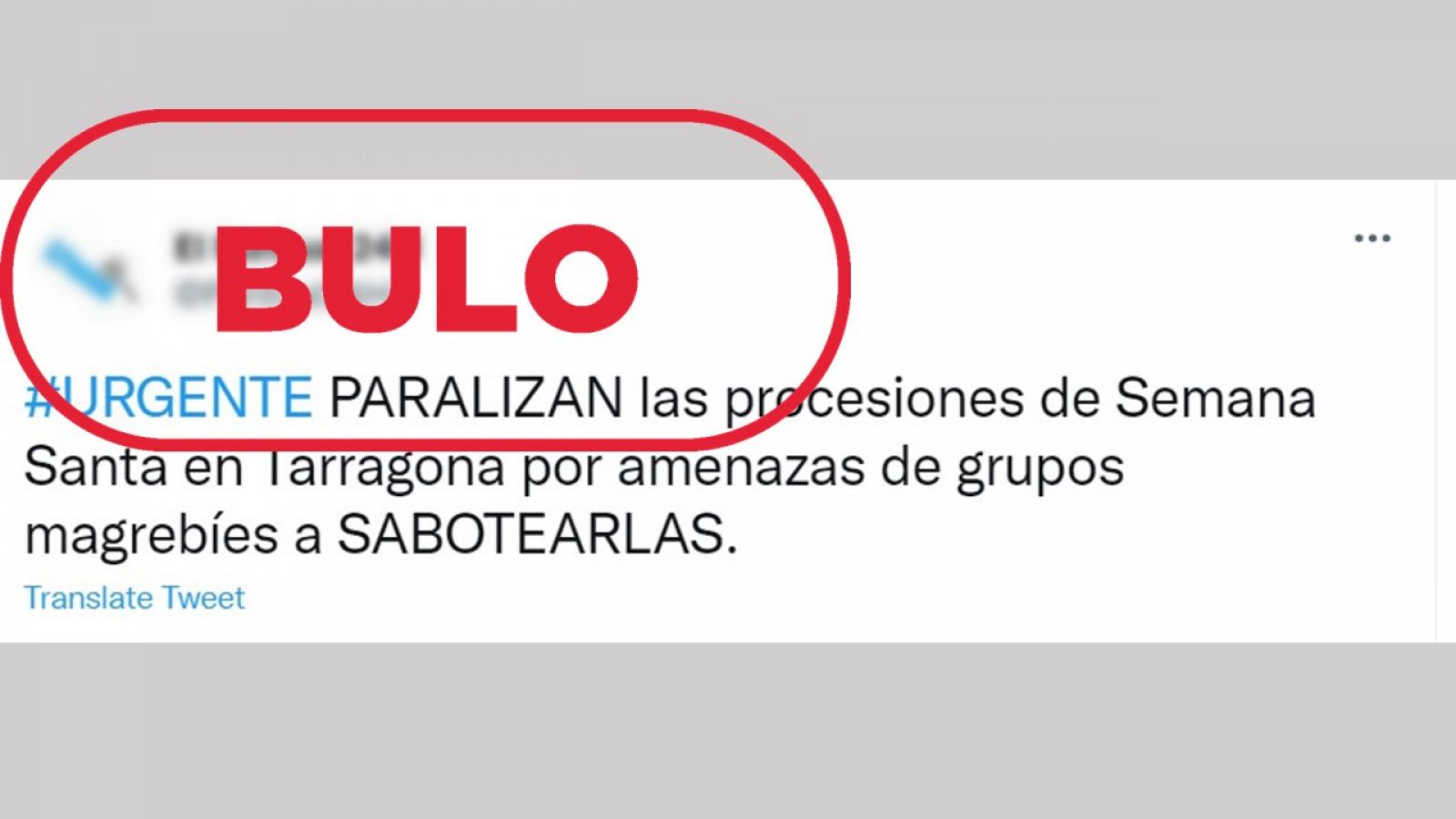 Uno de los mensajes que difunden el bulo de la paralización de las procesiones en Tarragona con el sello: bulo