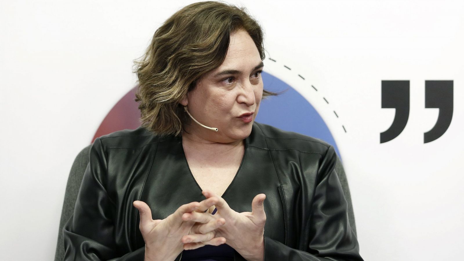 La alcaldesa de Barcelona, Ada Colau, durante un acto del Círculo de Economía en Barcelona