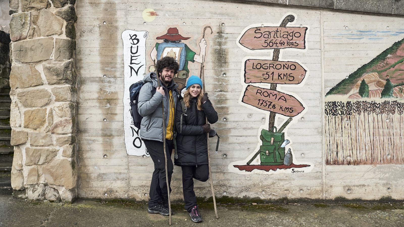 Marta y Touri en el Camino de Santiago