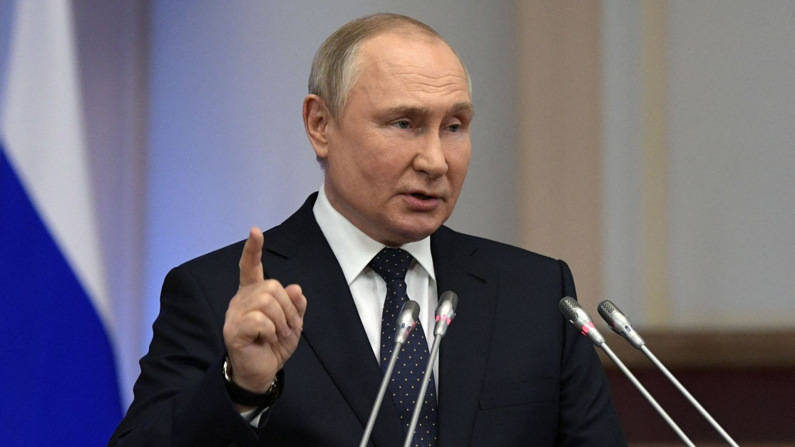 Imagen del presidente ruso, Vladímir Putin, durante un discurso en Moscú