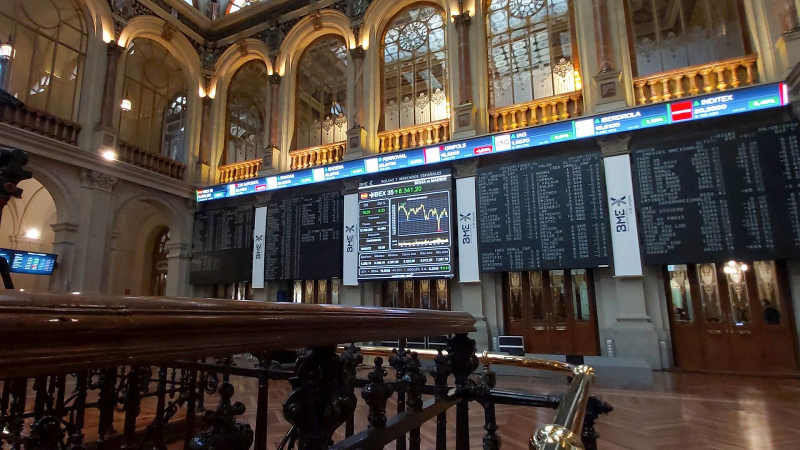 Imagen del interior de la Bolsa de Madrid