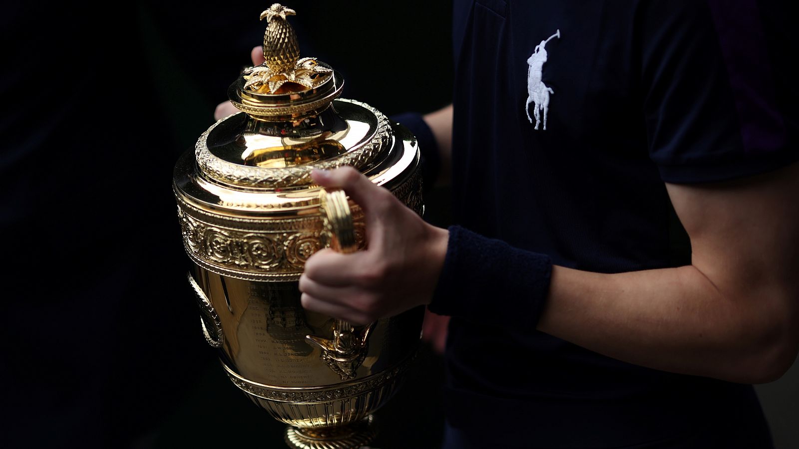 Imagen del trofeo de Wimbledon.