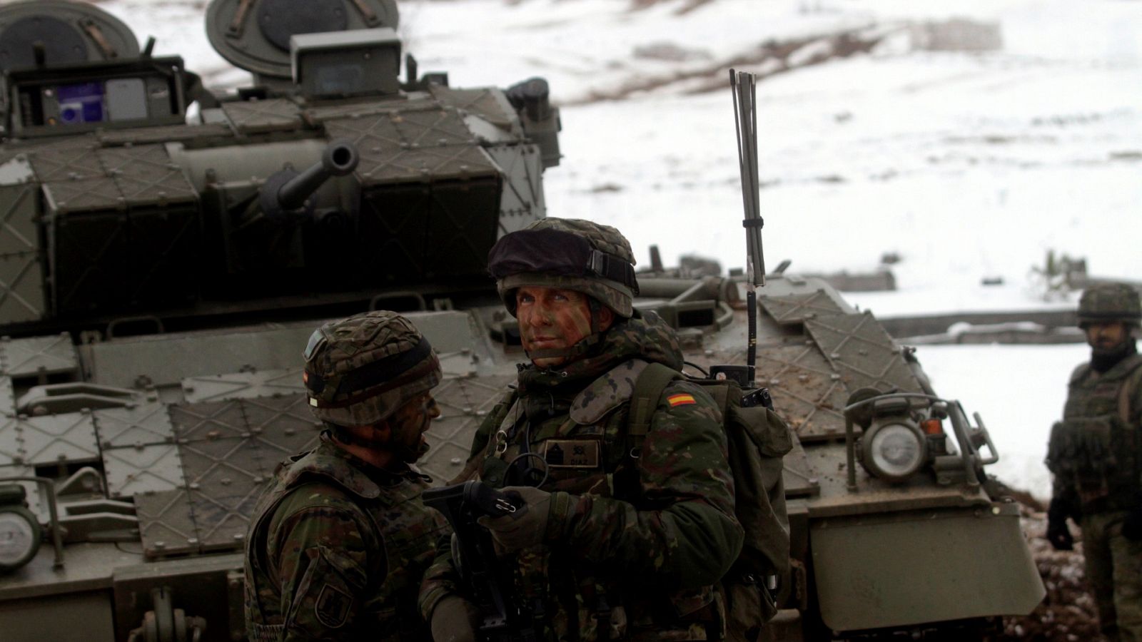 Soldados españoles en la misión de la OTAN en Letonia, en una imagen de archivo