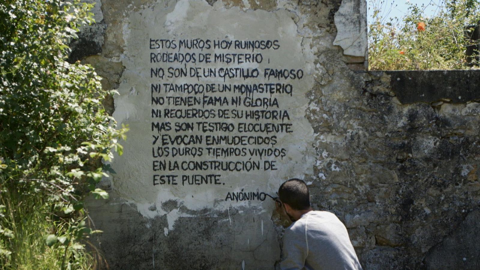 Poema escrito por uno de los presos del destacamento penal de Chozas de la Sierra, hoy reconstruido