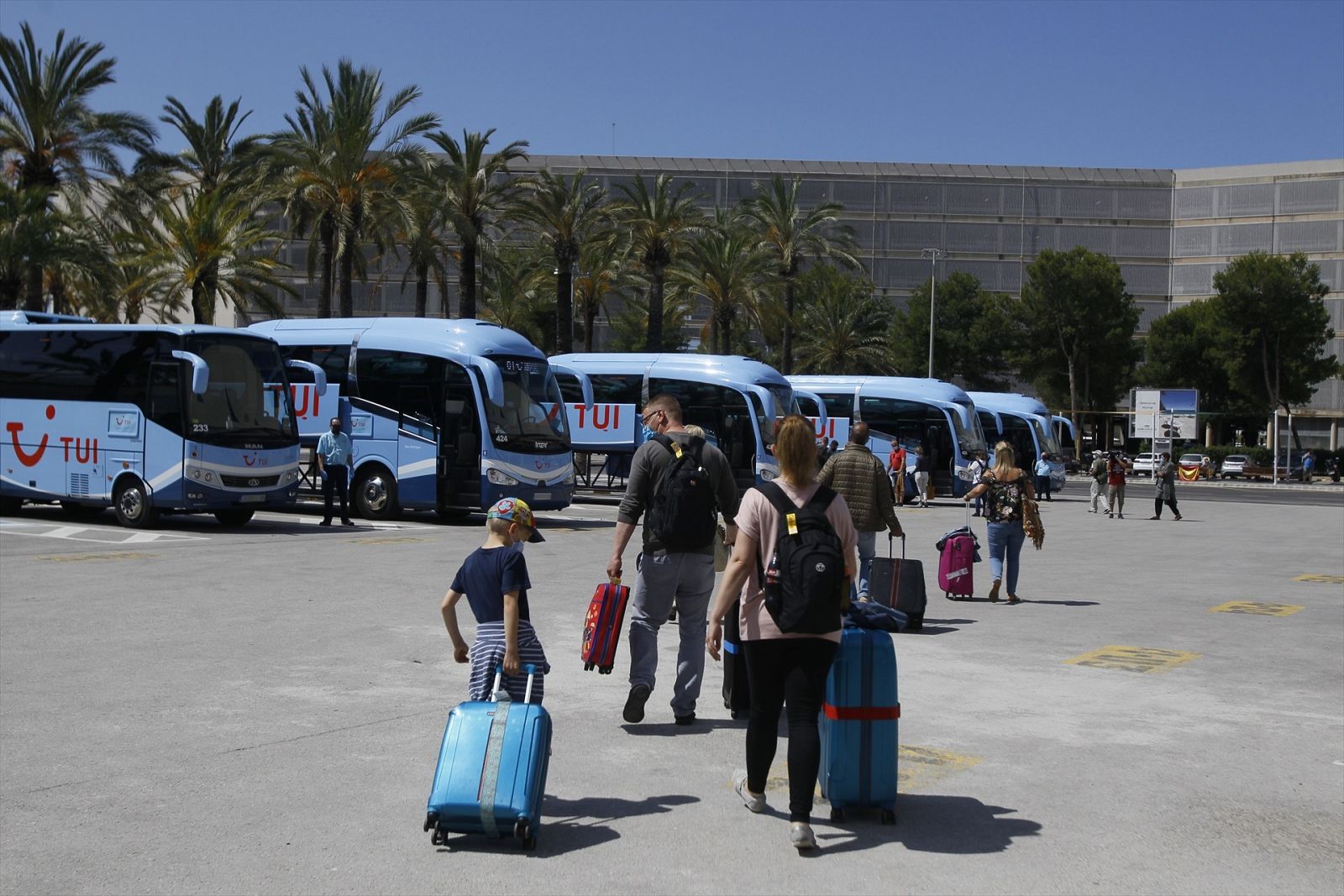 Autobusos a l'Aeroport de Palma.