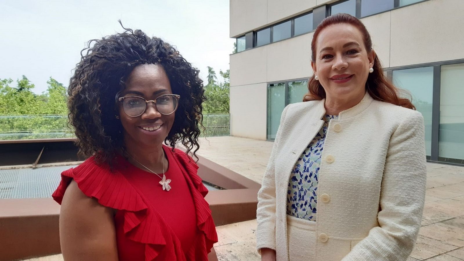 Epsy Campbell y María Fernanda Espinosa en la cumbre de Mujeres por África