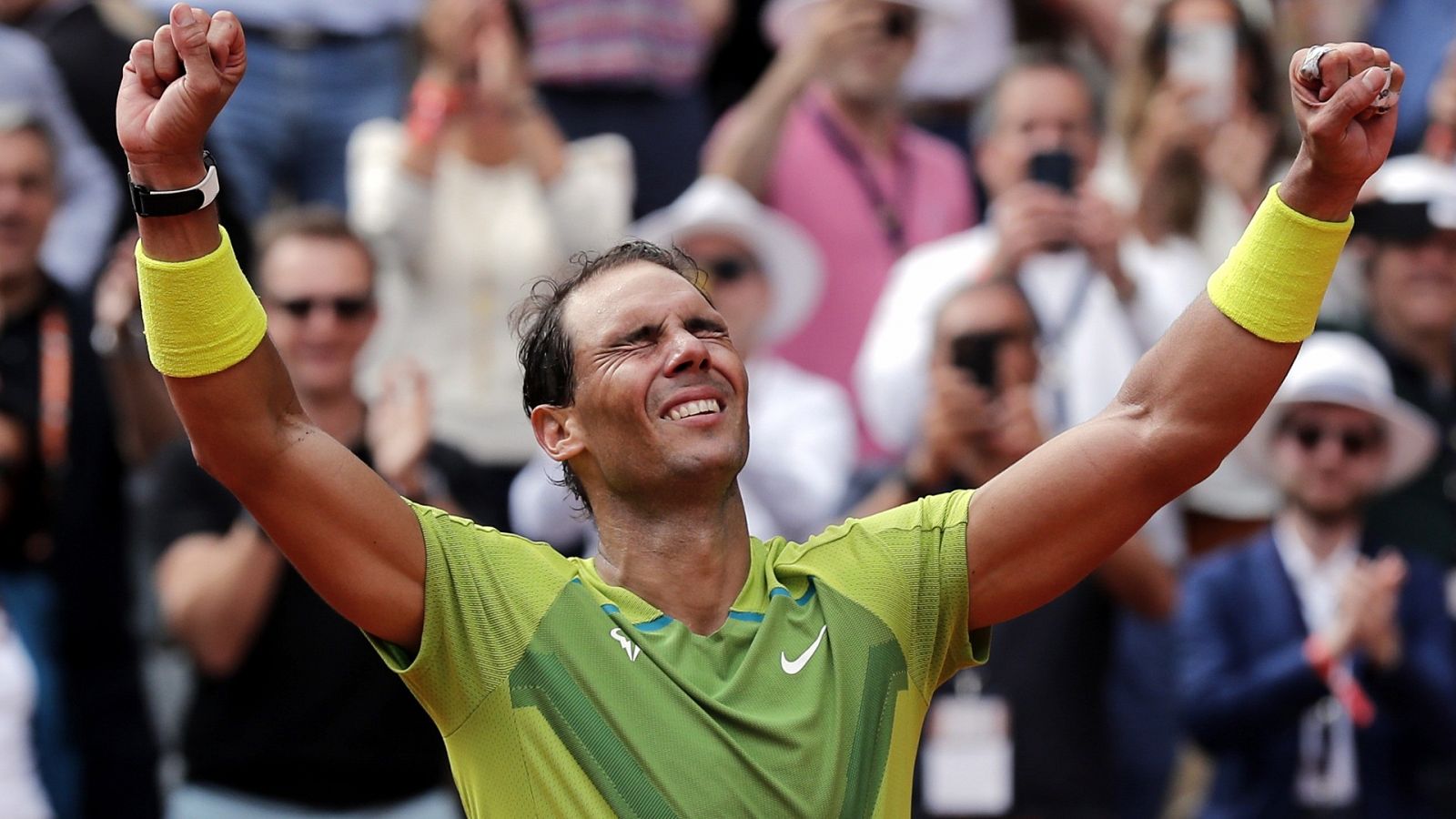 Rafa Nadal celebra su victoria 14ª en Roland Garros