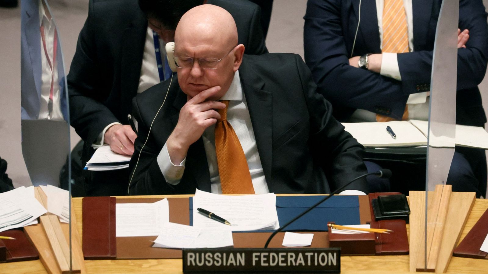 Imagen de archivo del embajador de Rusia ante la ONU, Vassily Nebenzia. REUTERS/Shannon Stapleton