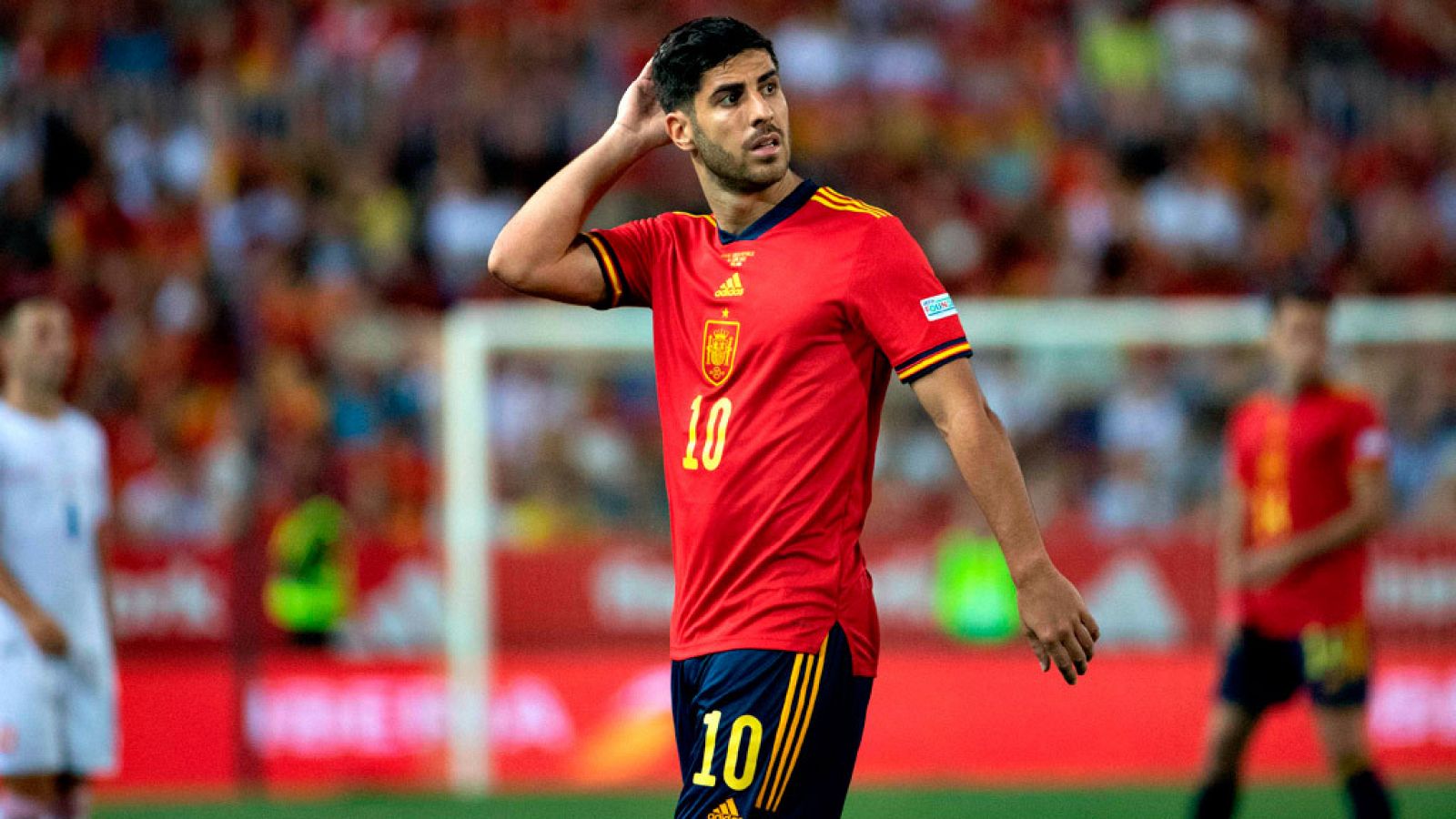 Imagen de Marco asensio durante el España - República Checa de la UEFA Nations League.