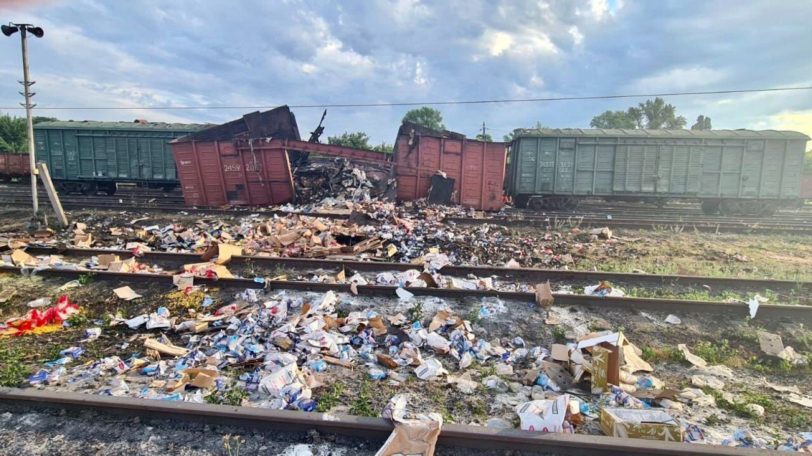 Un misil ruso impacta un tren de World Central Kitchen