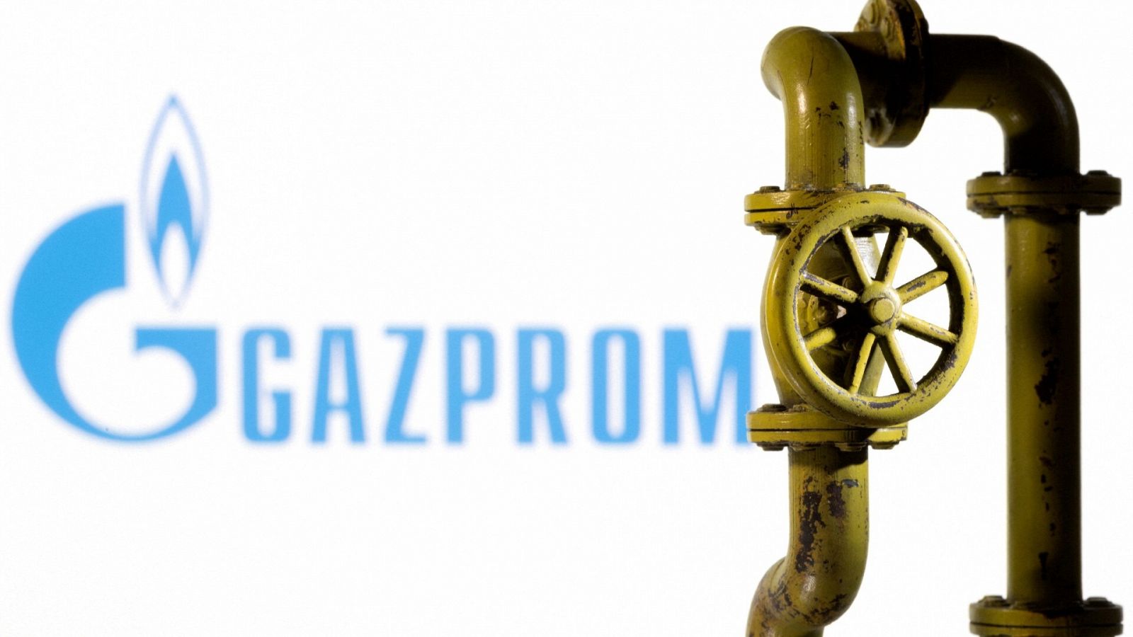 Logo de la empresa rusa Gazprom en una imagen de archivo