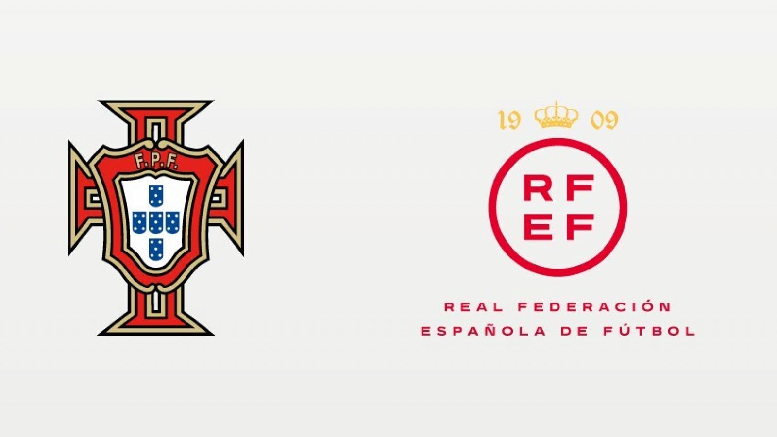 Imagen de la identidad corporativa de la RFEF y la FPF. 