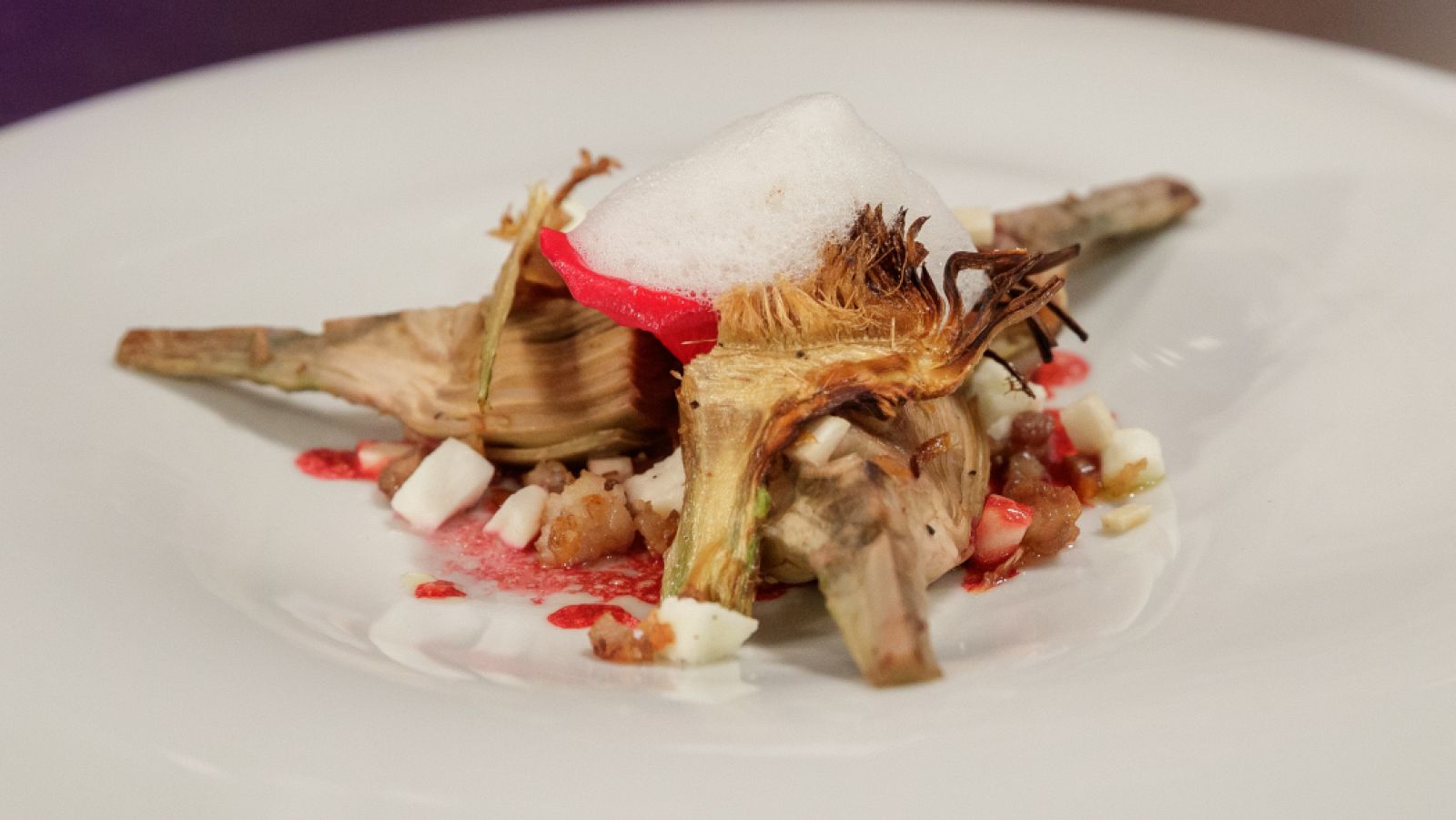 Receta de alcachofas con agua de rosas de David