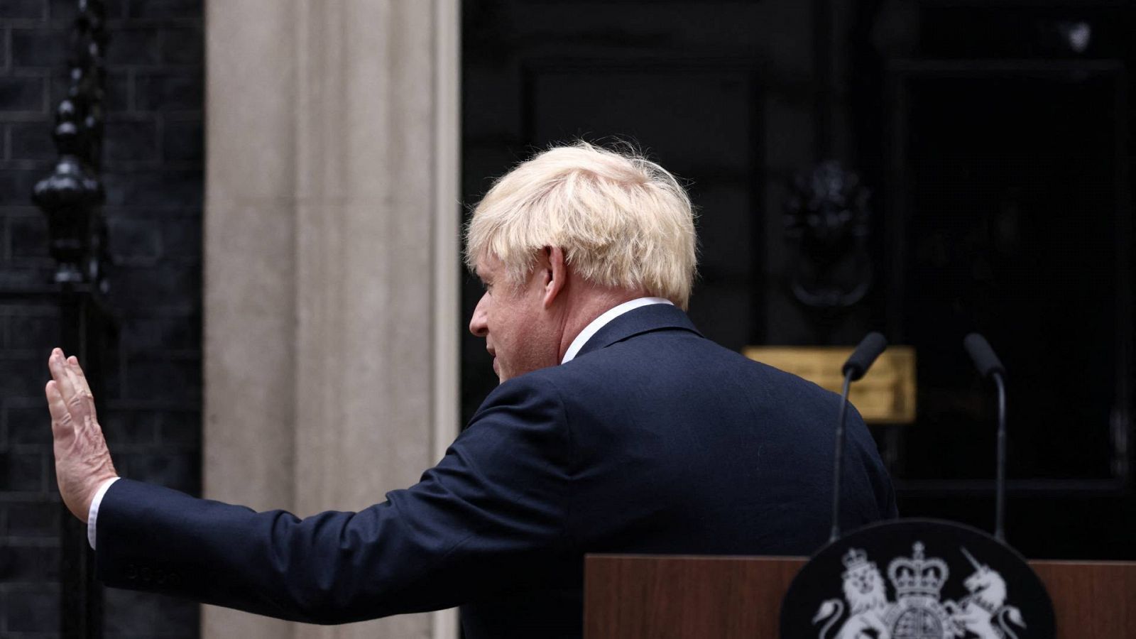 El primer ministro de Reino Unido, Boris Johnson, tras anunciar su decisión