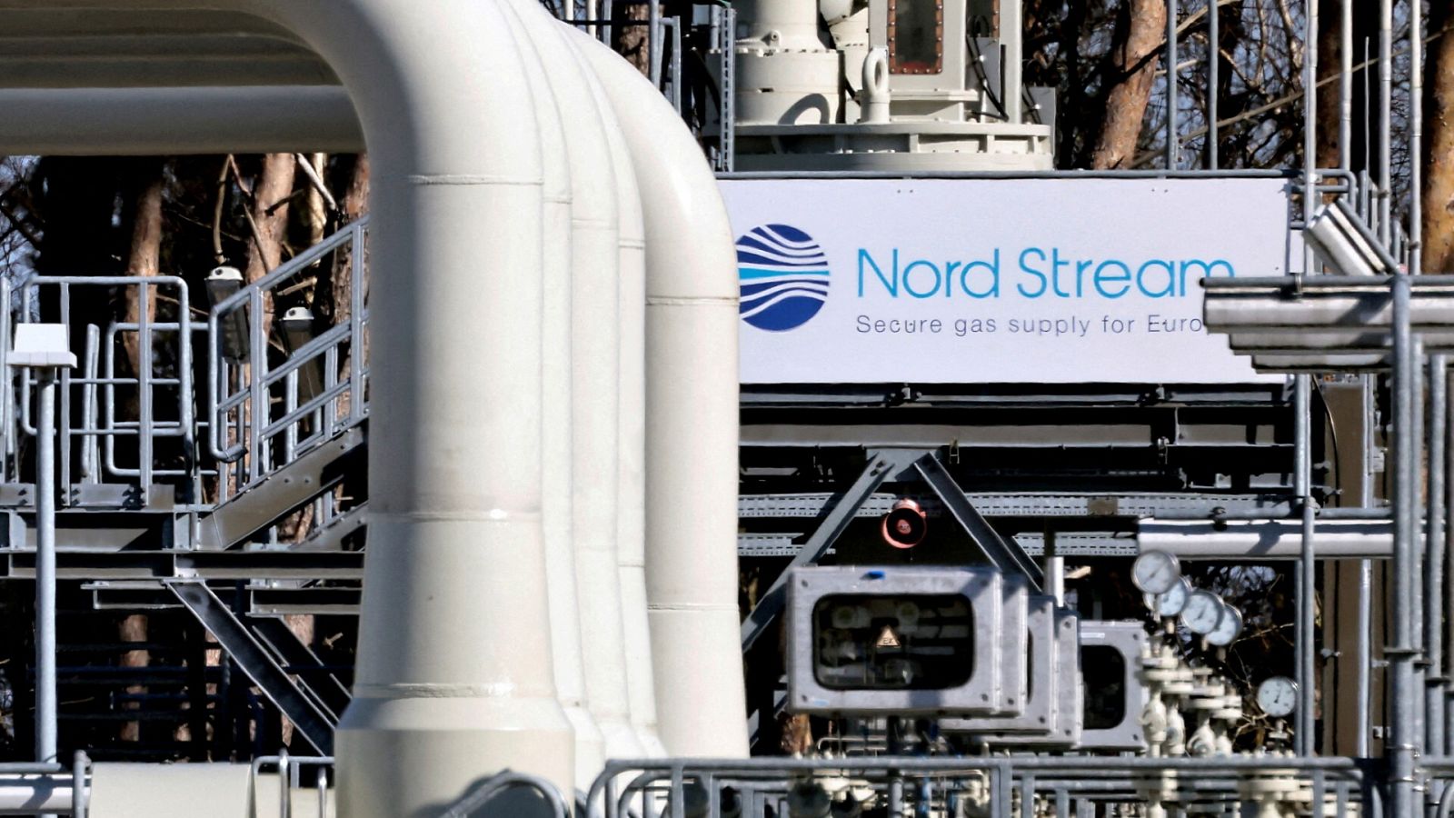 Las tuberías de las instalaciones del gasoducto Nord Stream 1 en Lubmin, Alemania