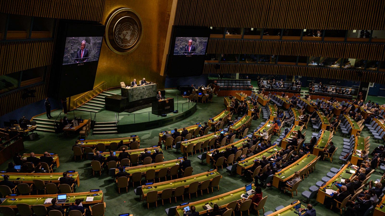 El Secretario General de las Naciones Unidas, Antonio Guterres, habla durante la Conferencia de las Partes del Tratado de No Proliferación de Armas Nucleares de 2022 en las Naciones Unidas en Nueva York