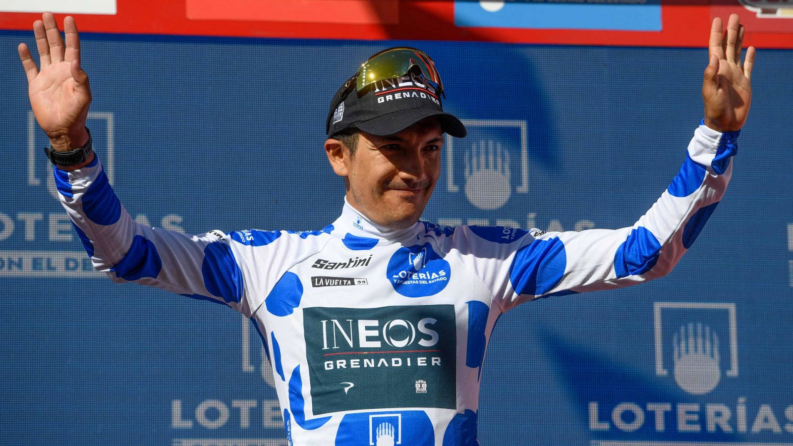[Clasificación etapa 19 y general de la vuelta a ciclista a España 2022] Richard Carapaz, con el maillot de la montaña