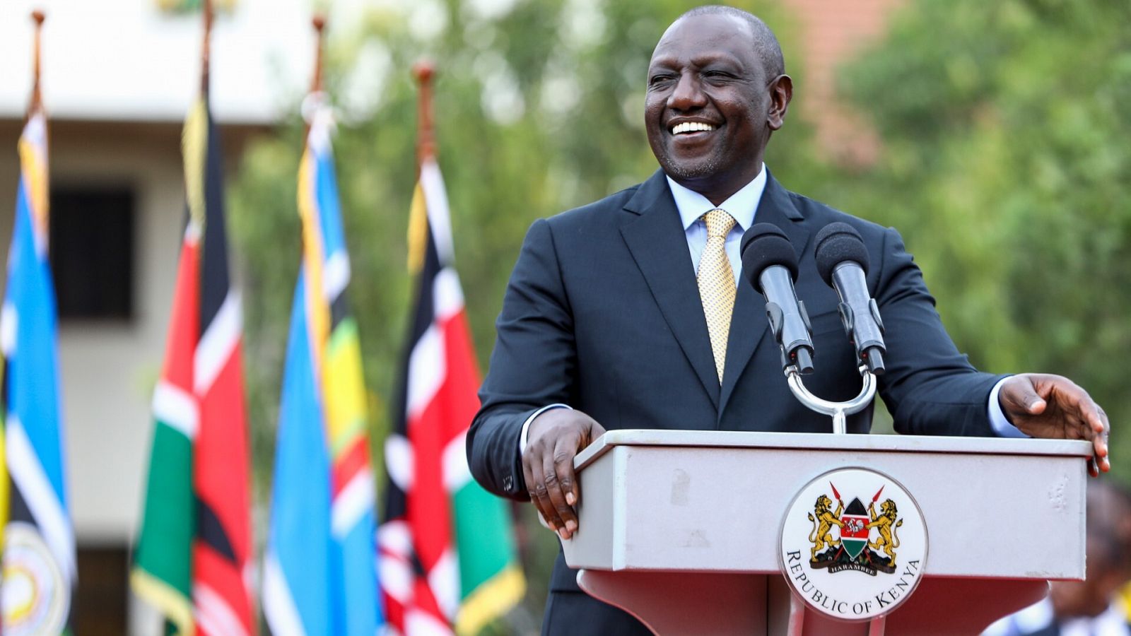 William Ruto durante una conferencia de prensa en Nairobi