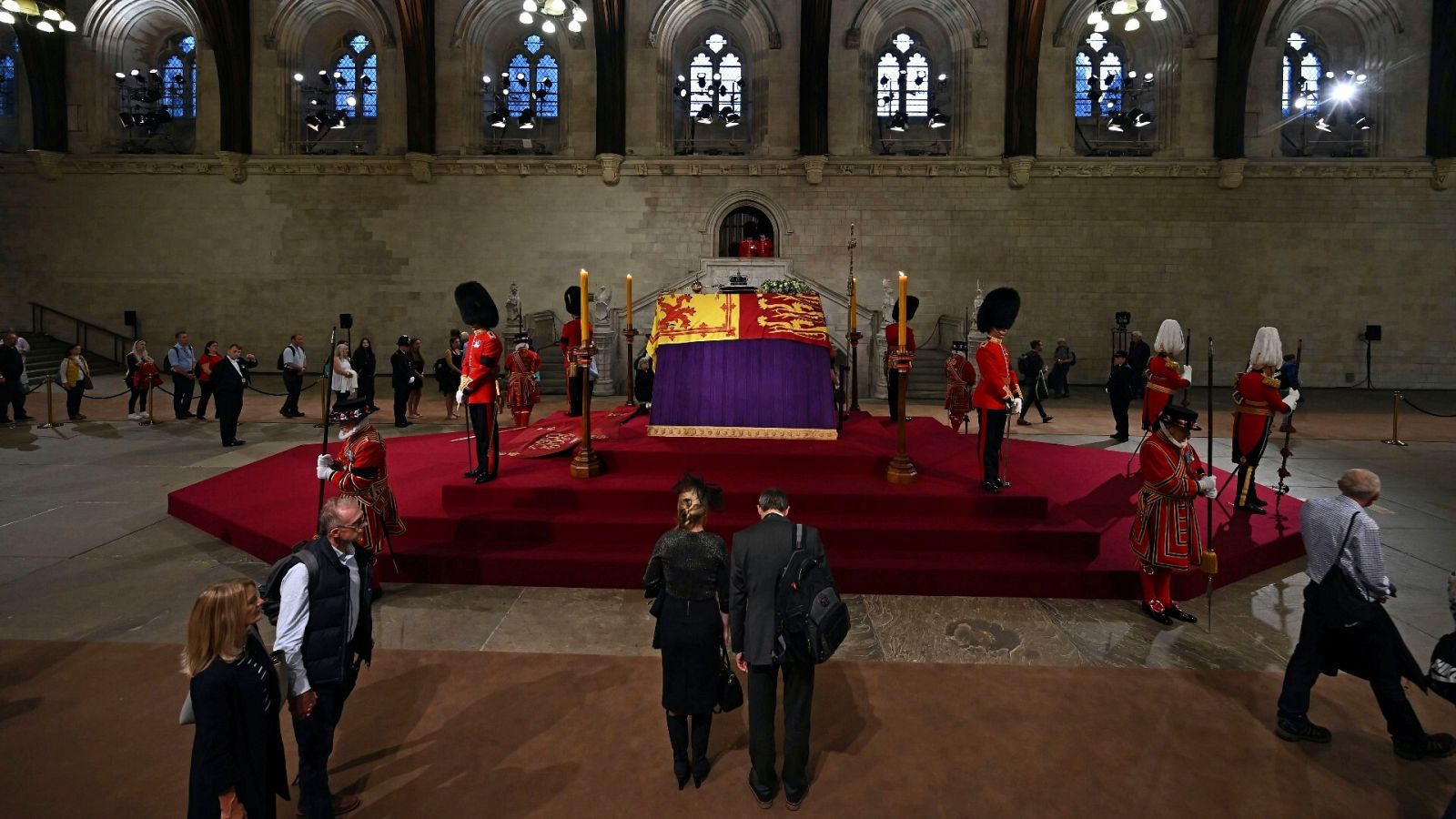 La capilla ardiente de Isabel II instalada en Westminster Hall