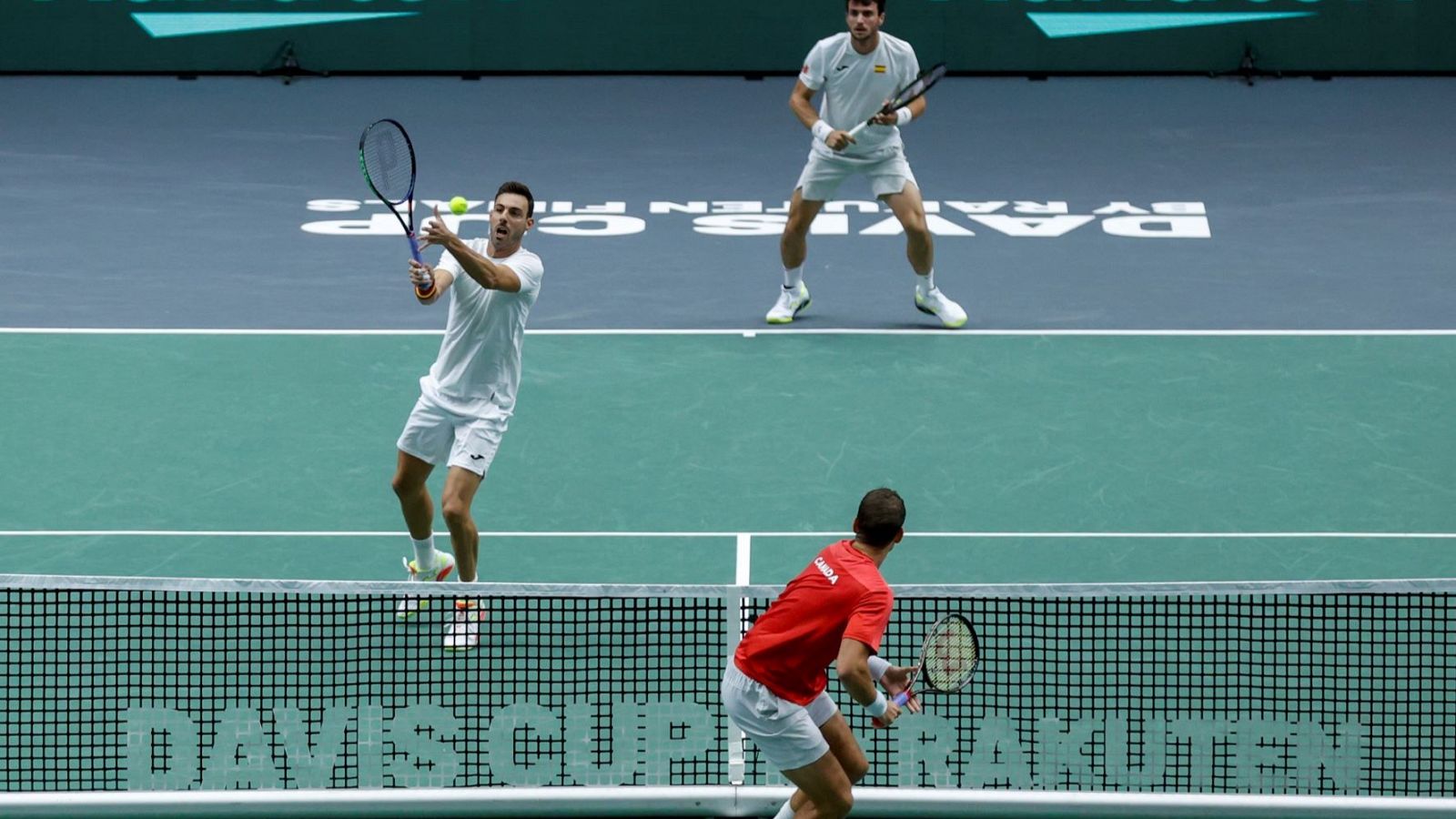Imagen del España - Canadá de dobles de la Copa Davis.