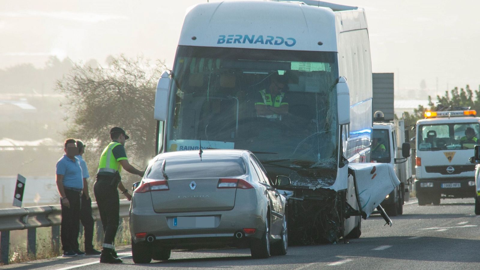 Accidente de tráfico ocurrido en la antigua N-340 entre Motril y Torrenueva (Granada)