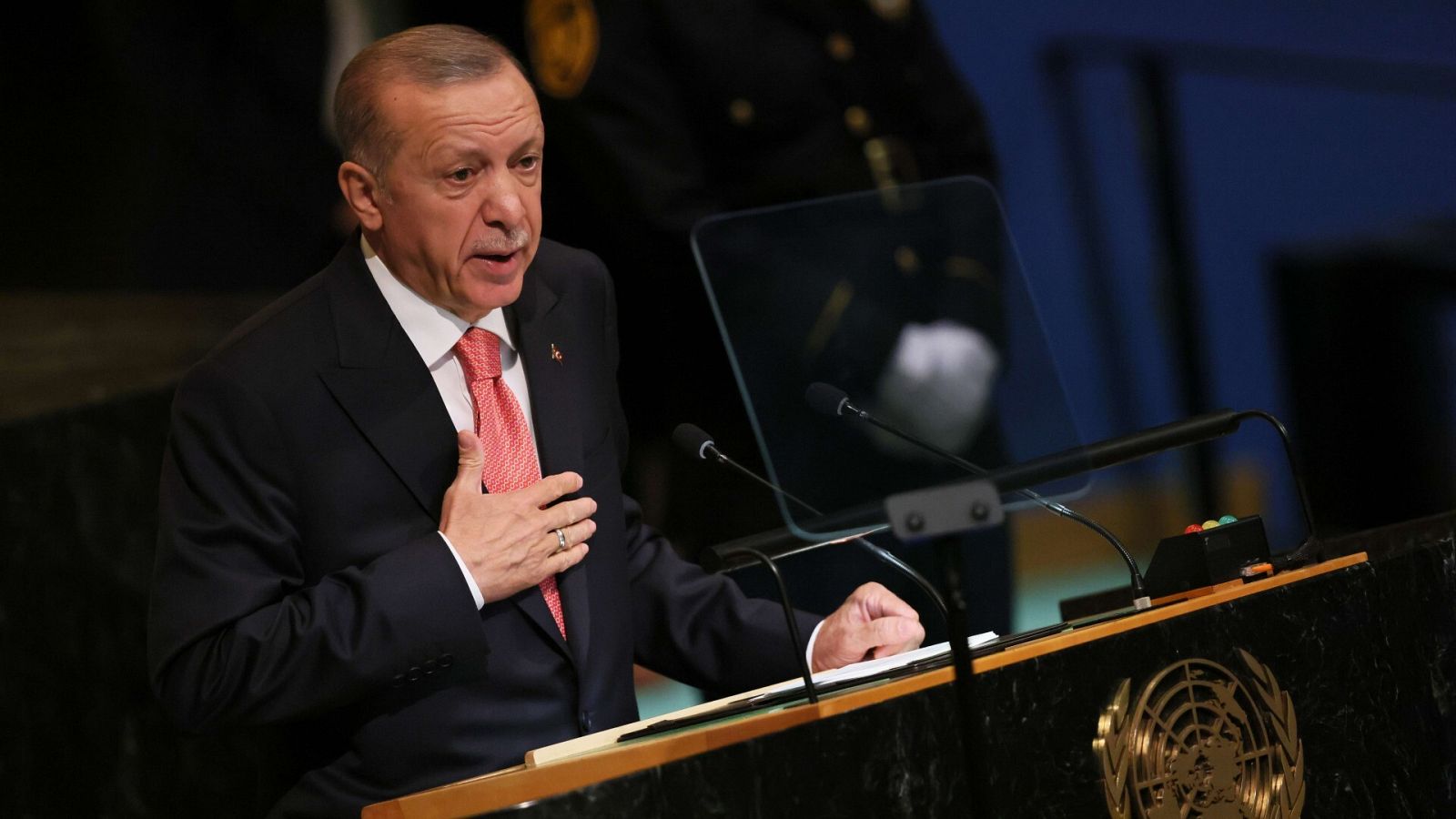 Tayyip Erdogan en su intervención en la Asamblea de las Naciones Unidas