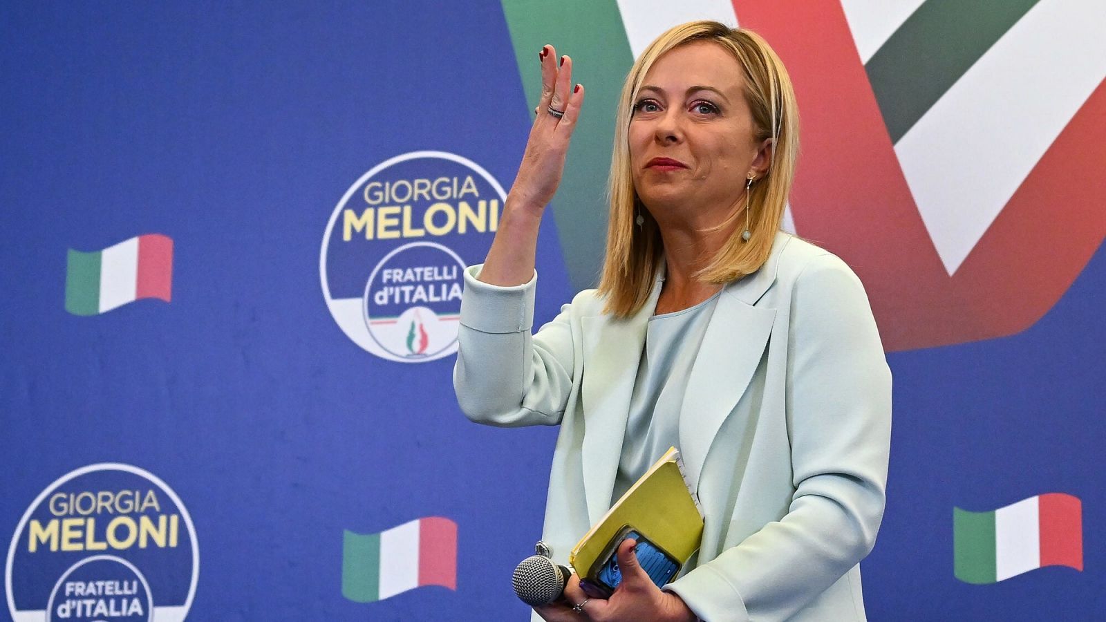La líder de Hermanos de Italia, Giorgia Meloni, será previsiblemente primera ministra