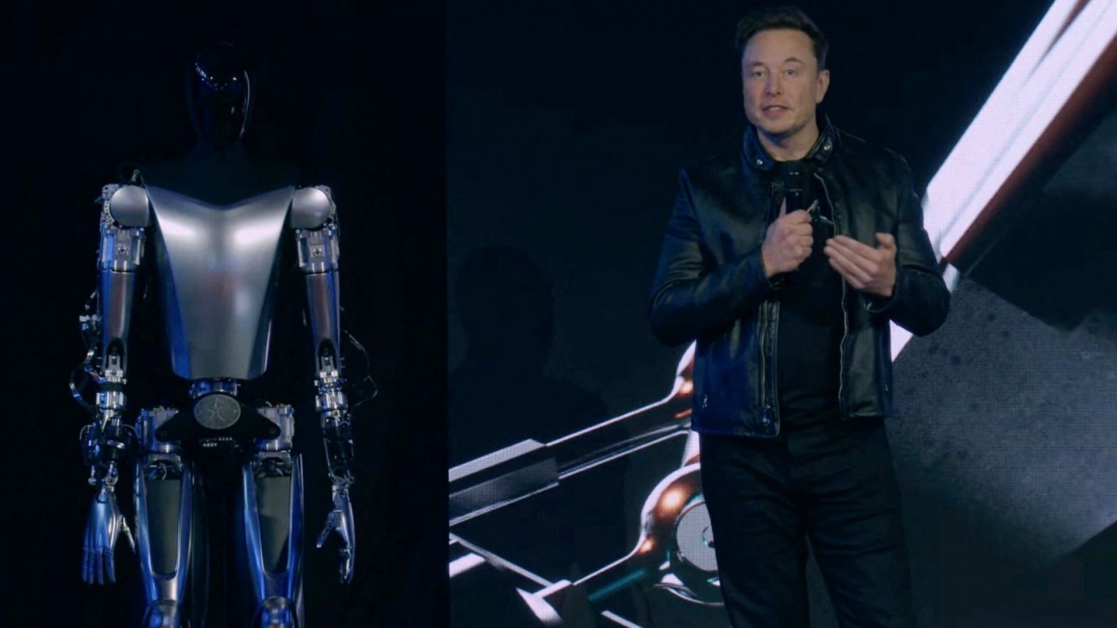 Una imagen de Elon Musk durante la presentación.
