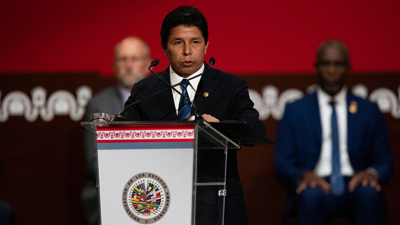 Una imagen del presidente peruano Pedro Castillo