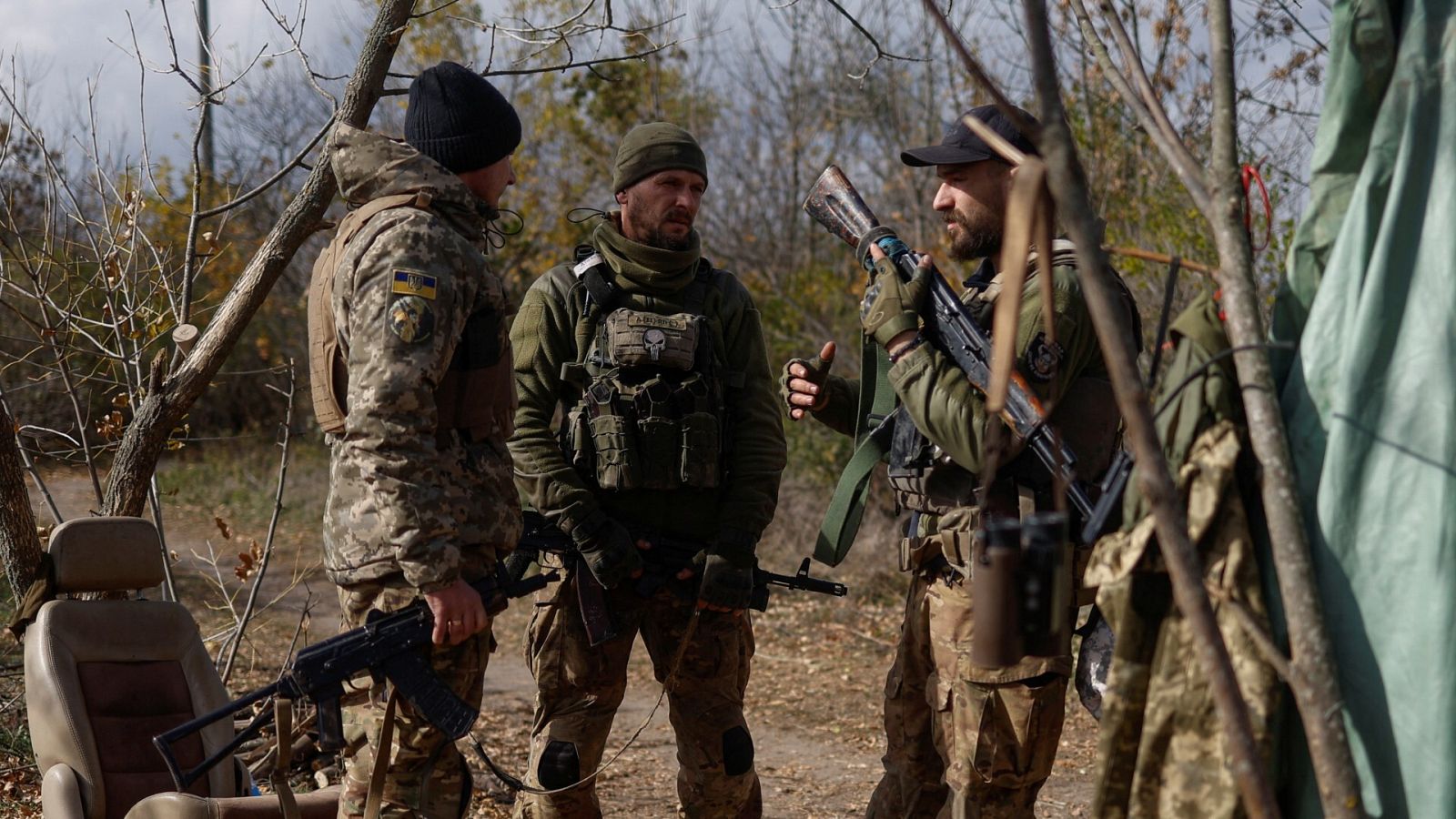 Imagen de unos soldados ucranianos en Jarkov