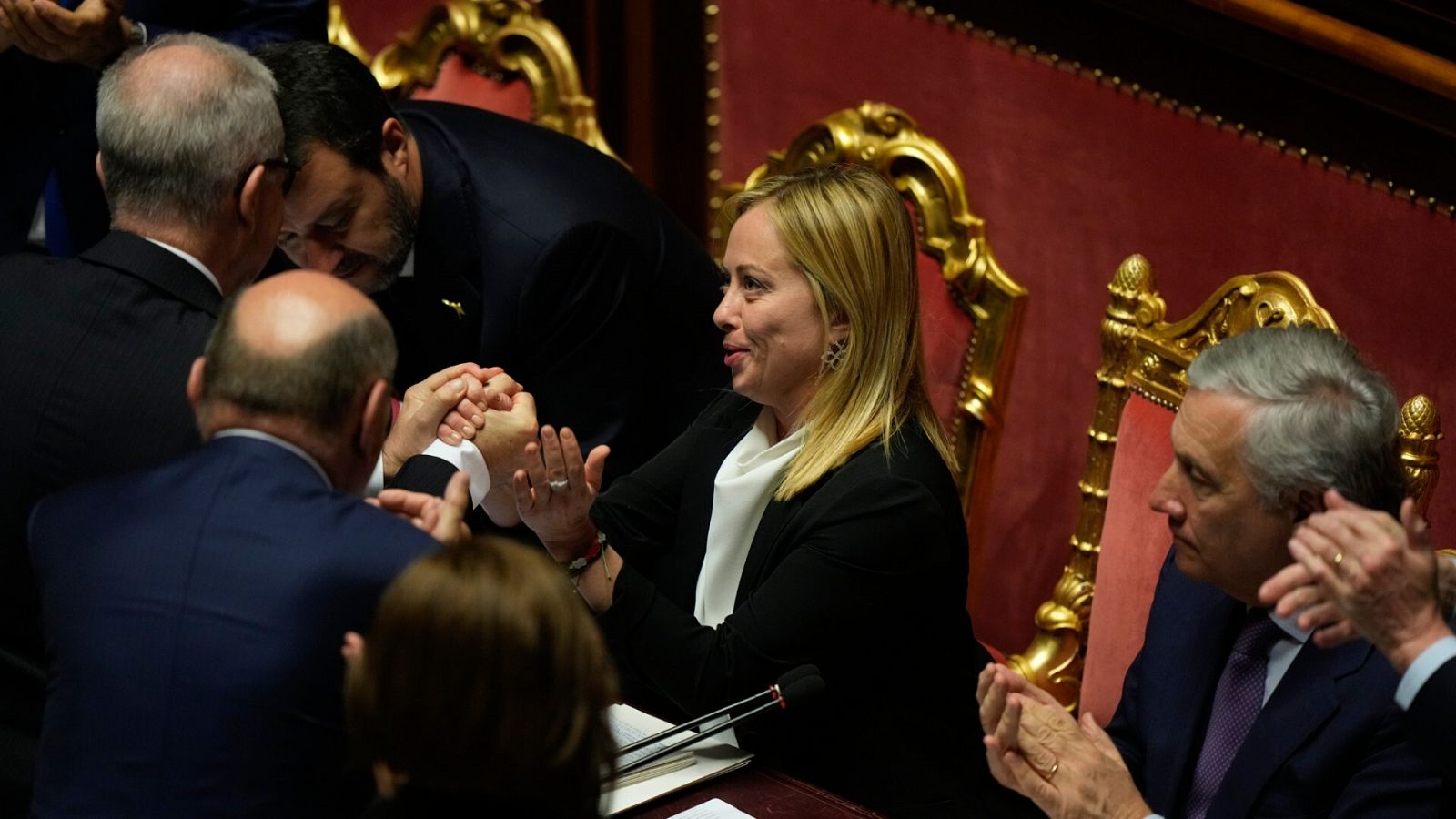 La primera ministra italiana, Giorgia Meloni, en el Parlamento