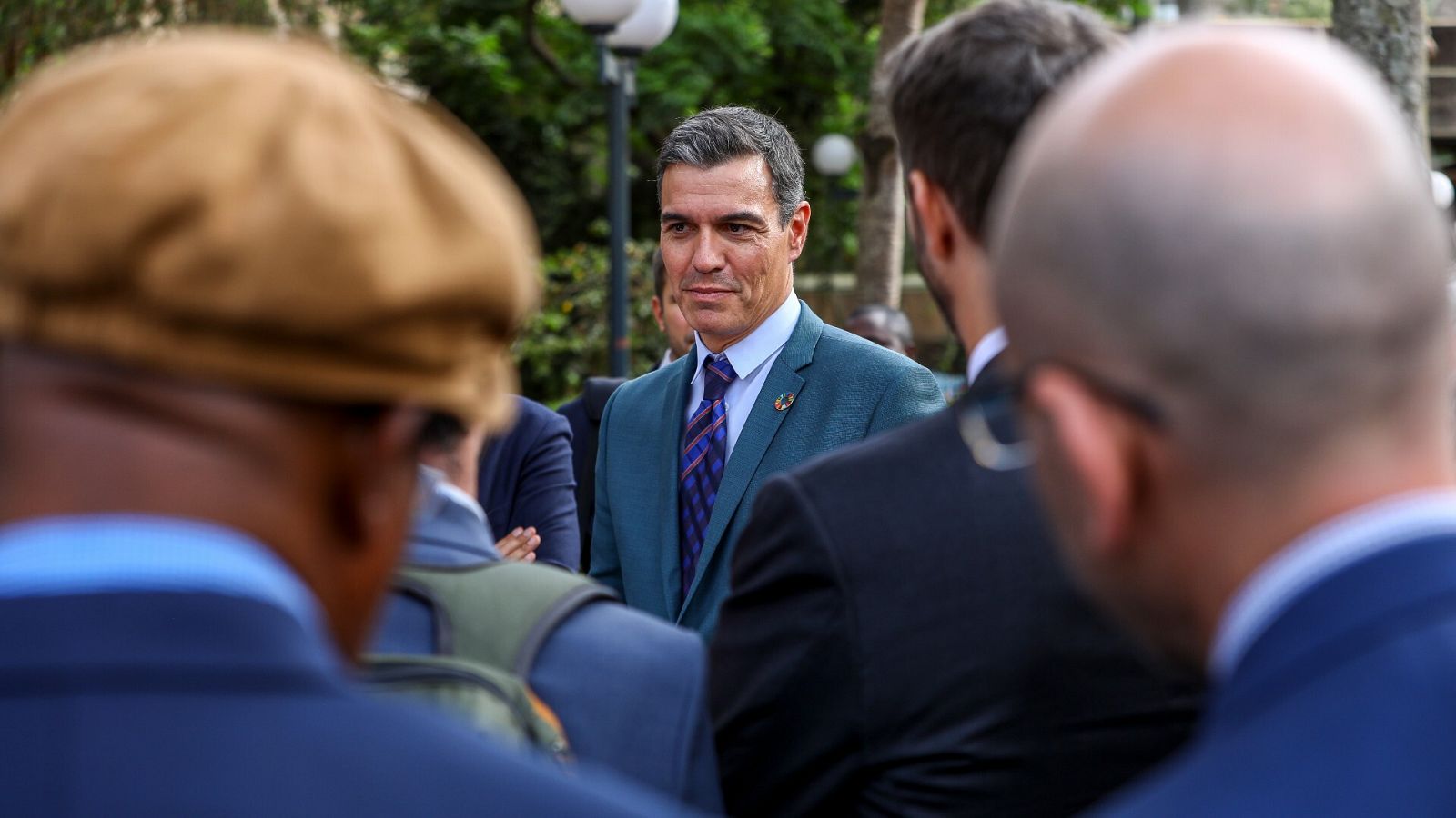 Pedro Sánchez en la sede de la ONU en Nairobi, Kenia. EFE/EPA/DANIEL IRUNGU