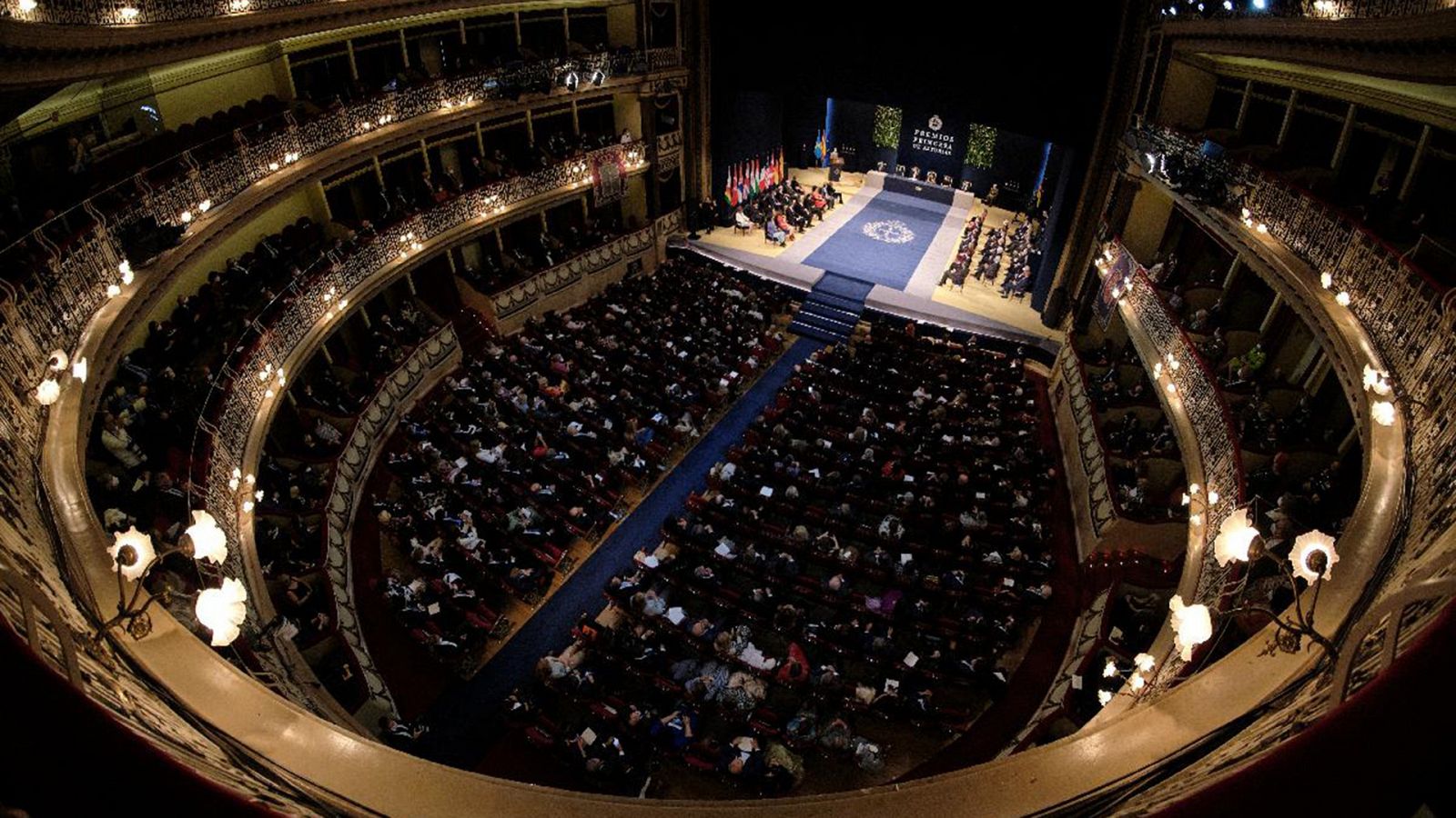El teatro Campoamor, durante la entrega de los Premios Princesa de Asturias de la edición de 2021