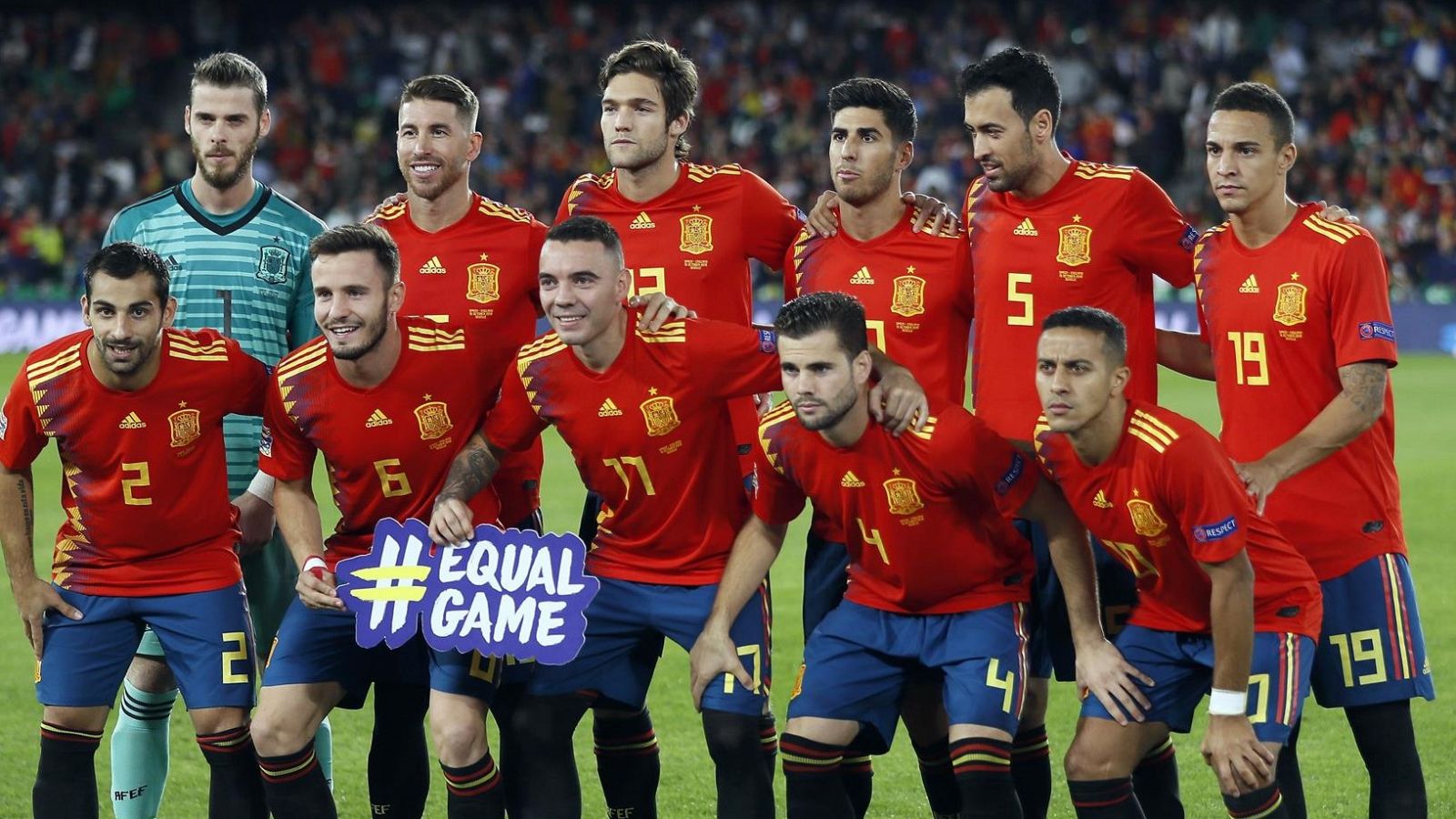 Once de la selección española en la UEFA Nations League 2018-2019; solo Asensio y Busquets permanecen.