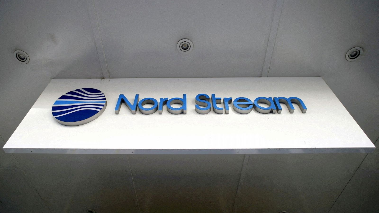 Imagen de la entrada a la sede de Nors Stream en Suiza