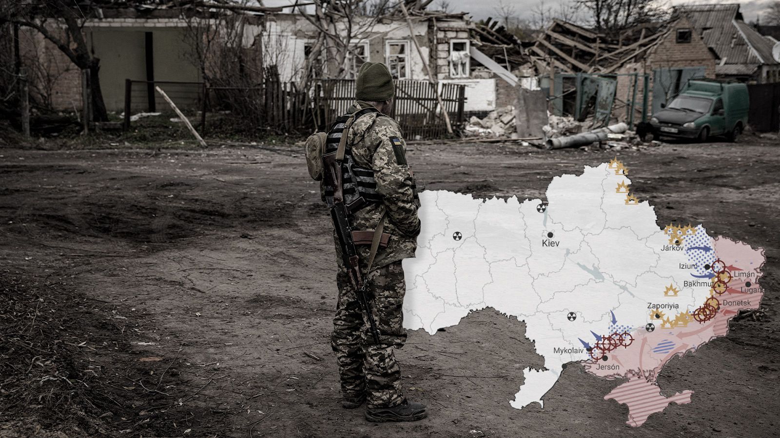 Los mapas de la guerra en Ucrania