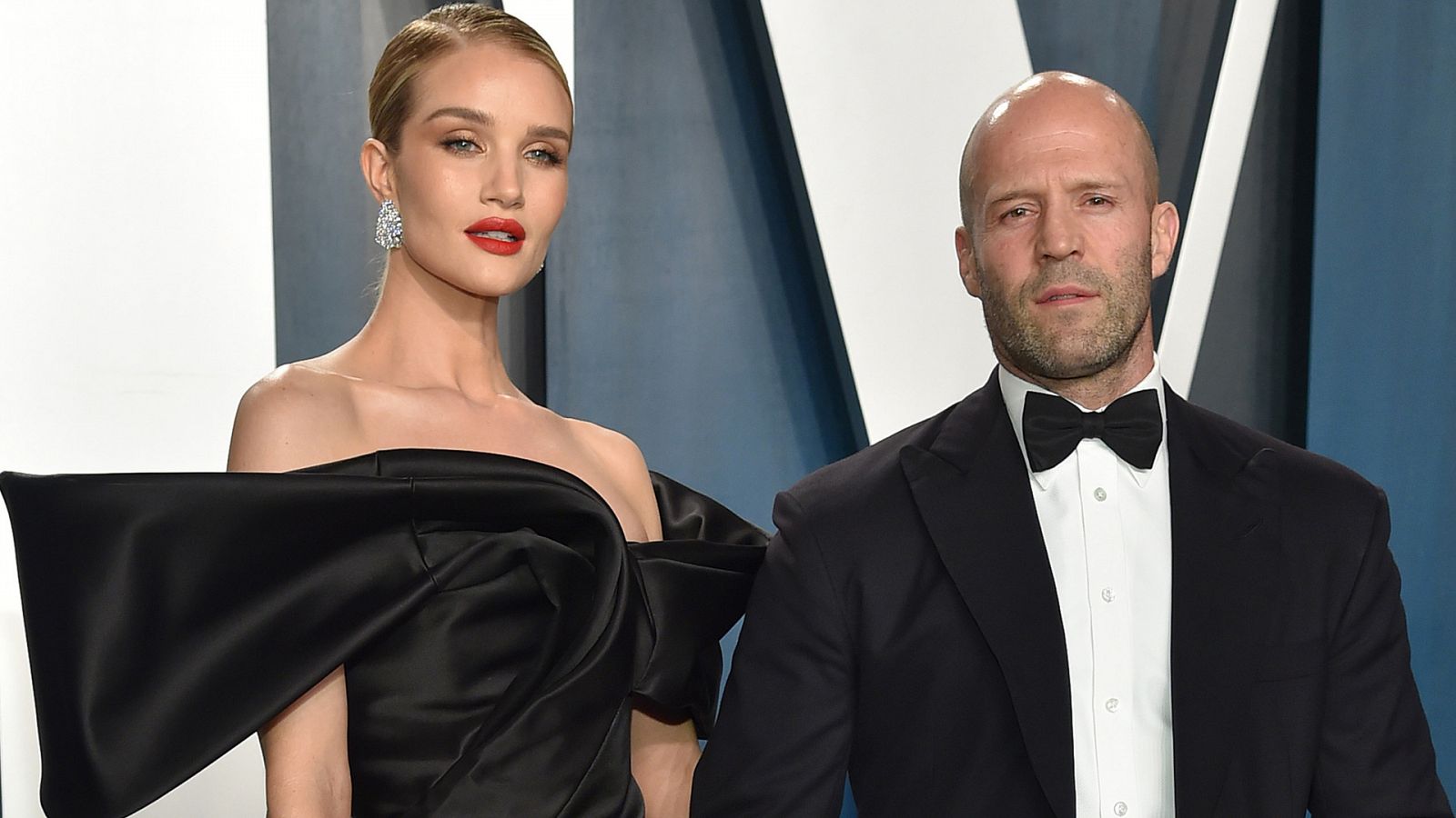 Rosie Huntington-Whiteley y Jason Statham en un photocall