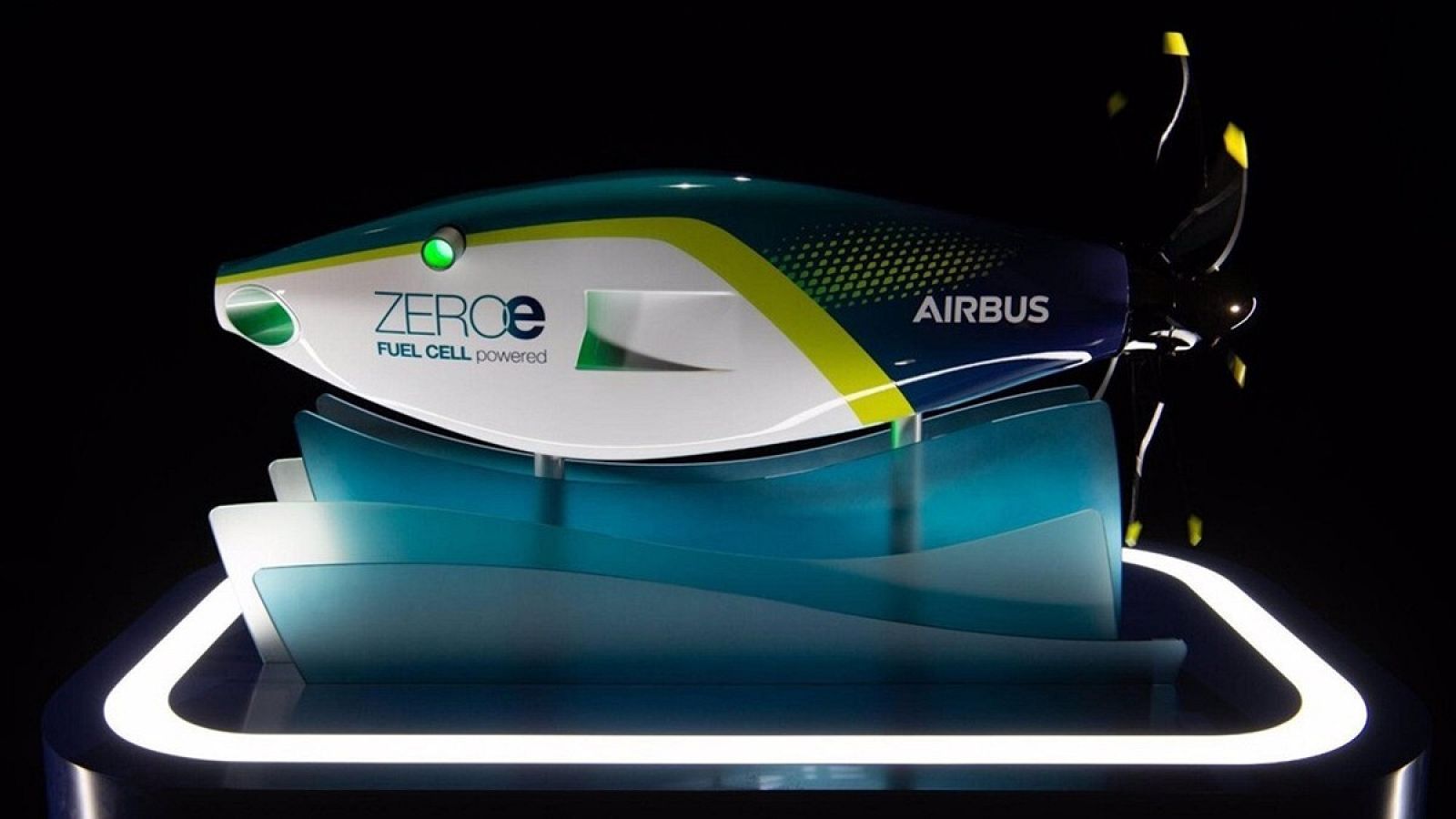 Prototipo de motor de pila de combustible de hidrógeno que está desarrollando Airbus.