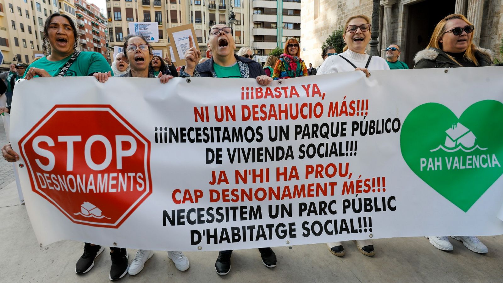 Manifestación contra los desahucios en Valencia